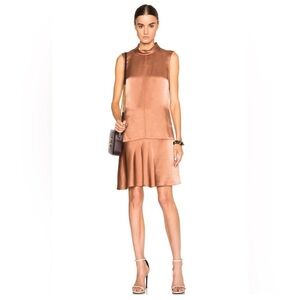 Rag & Bone Elegant Copper Sleeveless Cowl Neck Dress